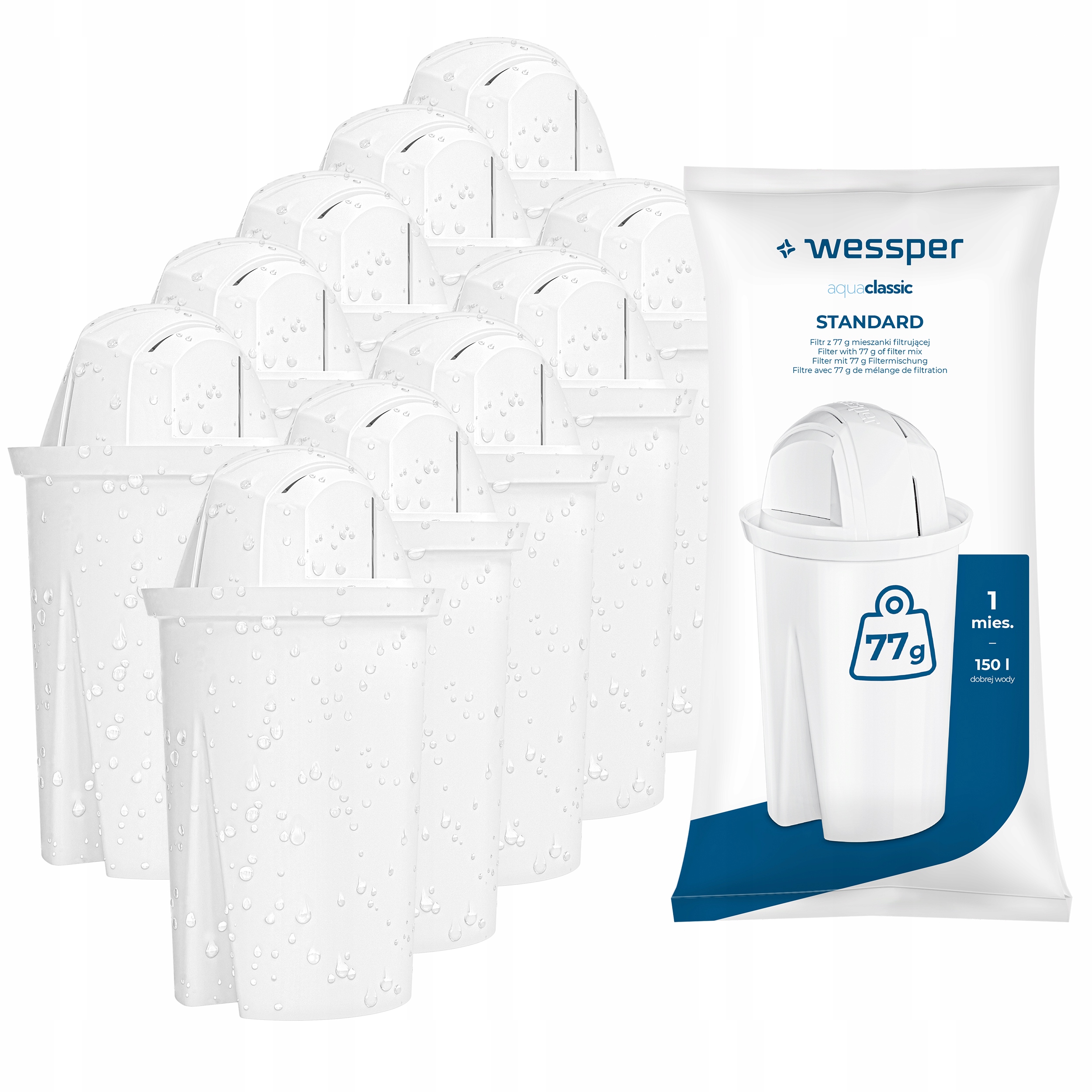 Filtračná vložka do džbánu Wessper aquaclassic STANDARD 10 ks.